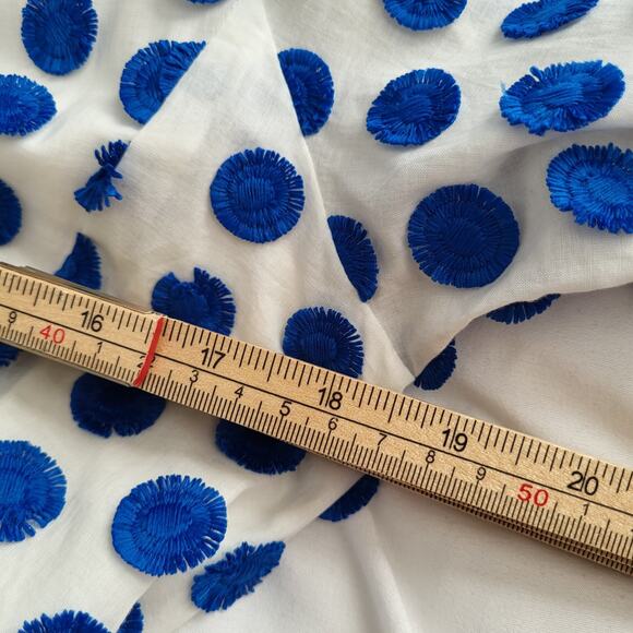 $875 AlexisWhite & Blue Dot Embroidered Gaiya Maxi DressSz XS Resort - Picture 16 of 16
